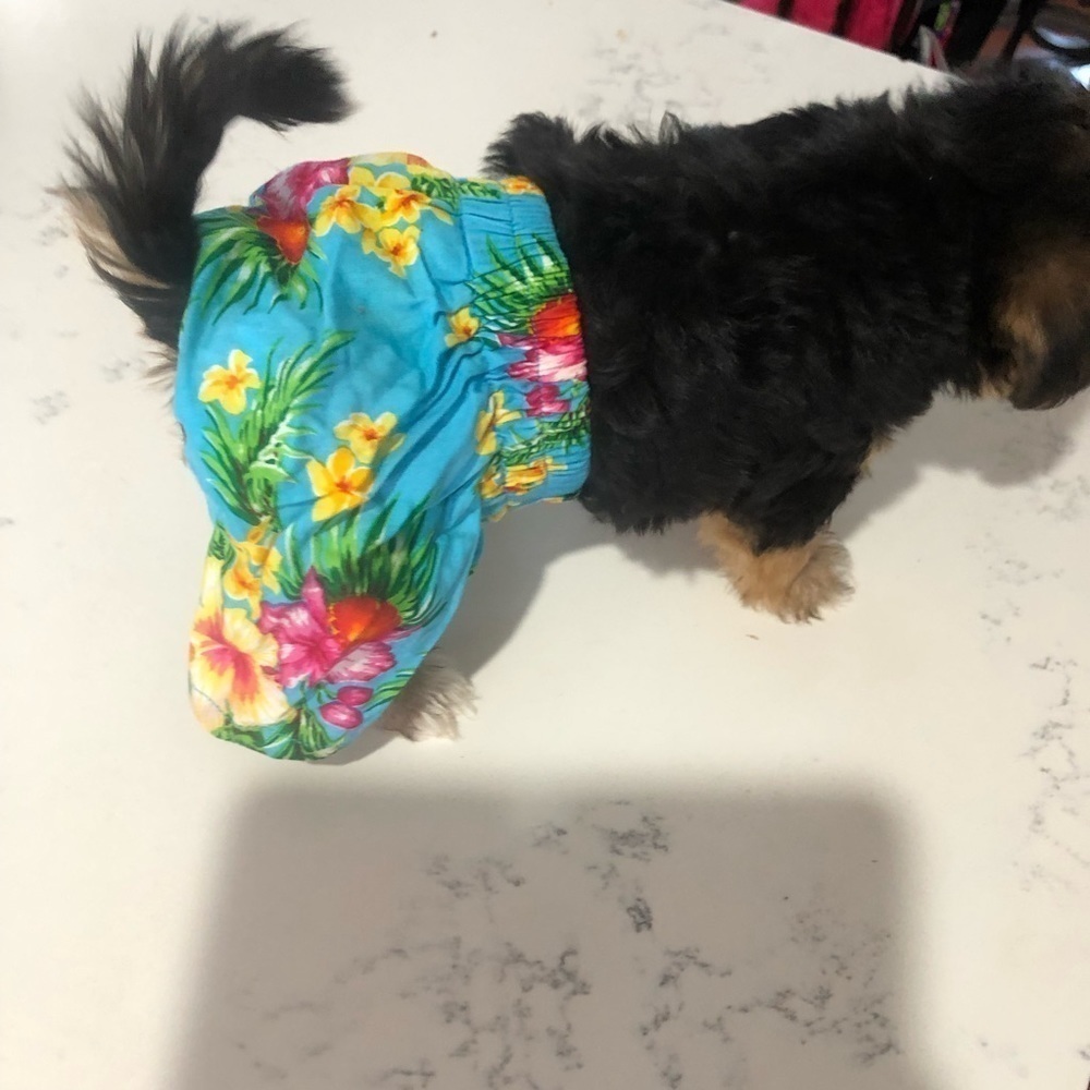 Puppe love Hawaiian short floral print size:2